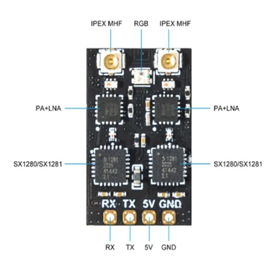 Original BETAFPV ELRS SuperD 2.4G / 915MHz / 868MHz Long Range for Racing Drone